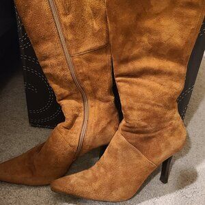 Women’s Carmel Brown Faux Suede Dress Boots